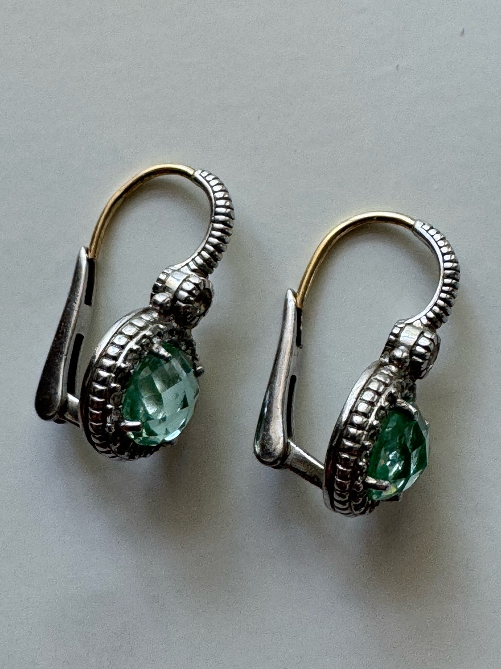 Judith Ripka Sterling Silver 18K Halo Drop Earrings - Picture 11 of 11
